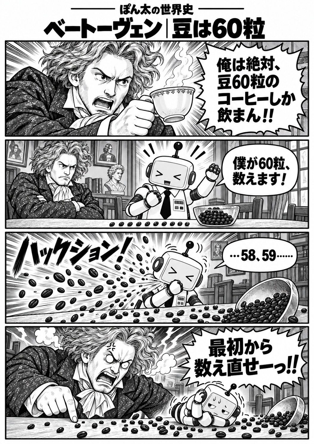 直した後の4コマ漫画